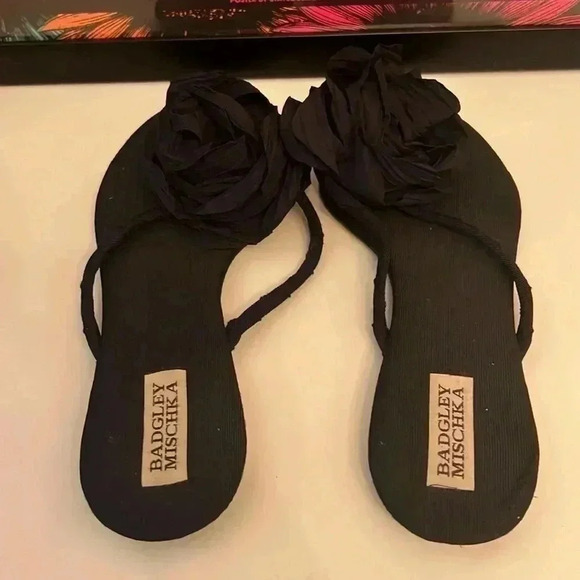 Badgley Mischka Flip Flops-Sz 9.5 - Picture 2 of 4